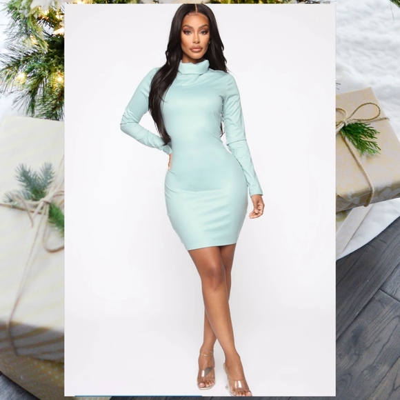 Fashion Nova Dresses & Skirts - Celeb Status PU Mini Dress- blue